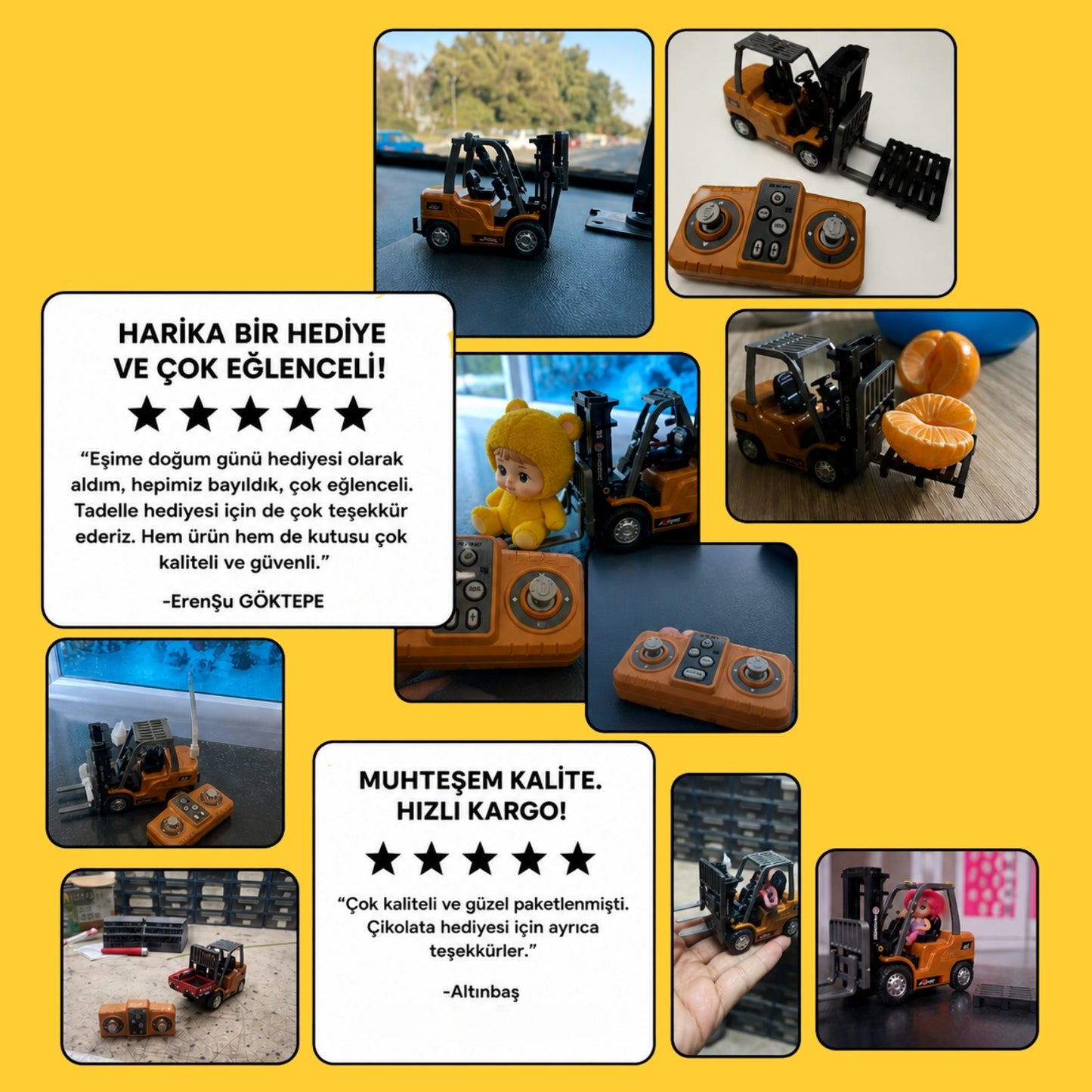 Mini Forklift - Uzaktan Kumandalı Masaüstü İş Makinesi!